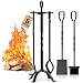 ComfyHome Fireplace Tools, 9.4 x 9.4 x 31.9 inches, Dark