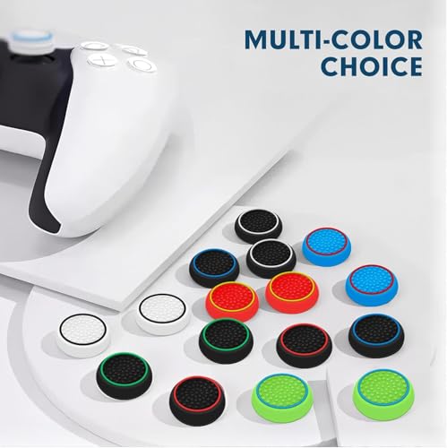Image of Meyaar Thumb Grips Joystick Caps for PS4 /PS5 /XBOX Controller, Silicone Joystick Caps Ps5 Controller Grip with Anti-Stickiness, Anti-Slip, Anti-Fingerprint (Pack of 16 Piece)