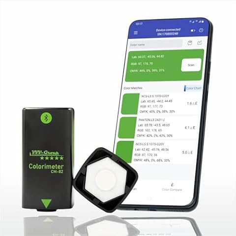 VVV-Group Professional Colorimeter CM-82, Digital Paint Color Meter Instrument, Portable Color Reader, Color Sensor, Identify Closest Matching Paint and Digital Color Values, Color Detection Sensor Cover