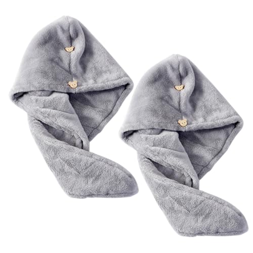 DRESSOOS 2 Toallas De Coral para El Cabello, Gorros para Secar El Cabello, Toallas para La Cabeza, Toallas De Secado Rápido, Toallas Prácticas para El Cabello, Gorros para El Cabello,
