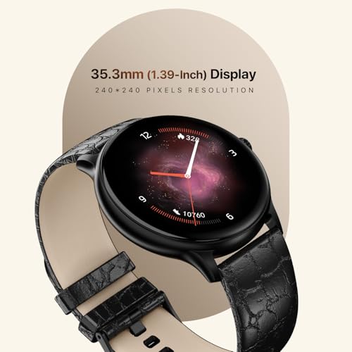 Image of Fire‑Boltt Phoenix Classic Round Smart Watch 1.39″ HD Display with Bluetooth Calling,AI Voice Assistant,SpO2 & Heart Rate Monitor, 120+ Sports Modes,IP67 Waterproof Smart Watch for Men & Women - Black