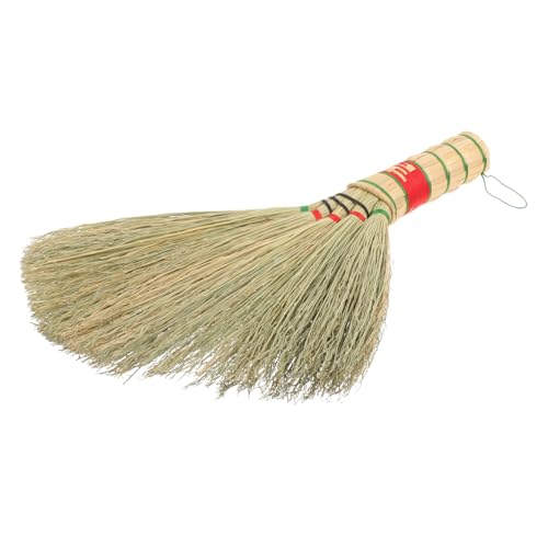 Baluue Stubenbesen Hausbesen Terassenbesen Cleansing Brush Strohbesen Kurzgriffbesen Schneebesen Mit Kleiner Hand Dekorativer Besen Asiatischer Besen Retro-Besen Haushaltsbesen Autobürste Sorghumgras