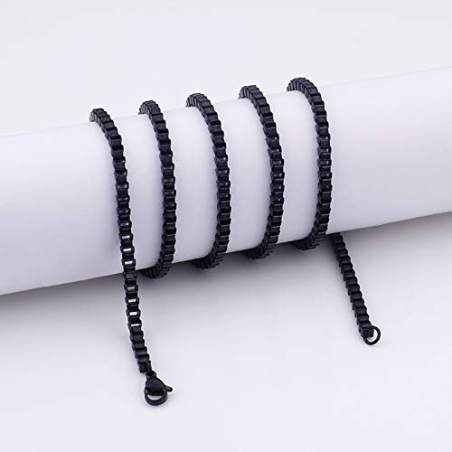 Chaîne de boîte acier inoxydable noir le cadeau idéal et durable