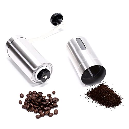 Defiance Tools Travel French Press Mug, Portable Coffee Maker, With Ceramic Burr Coffee Grinder, Makes 2 Cups, Stainless Steel #TOP2