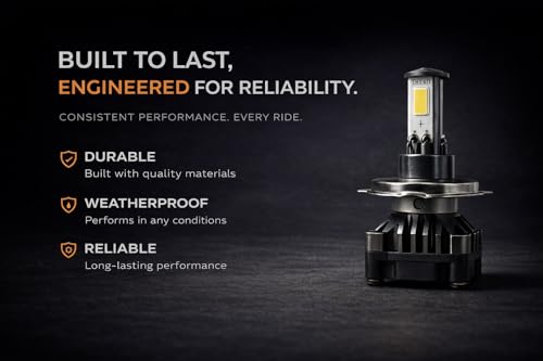 Image of Yango H4 LED Headlight Bulb 45W Super Bright 4500LM - Universal Fit Motorcycle Car Bike Headlight Replacement AC /DC Compatible Made in India