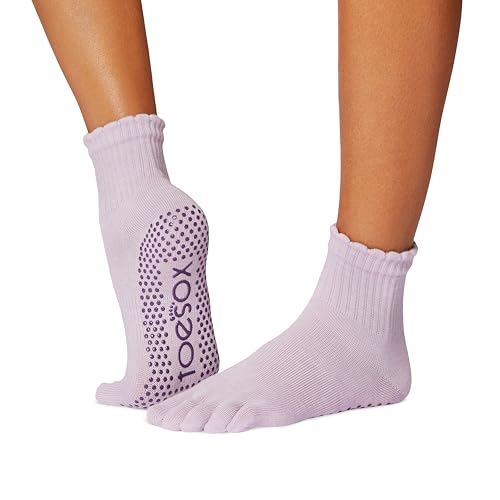 toesox Grip Ankle Full Toe Socks for Yoga & Pilates