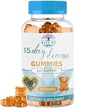 Raiz DE 15-Day Cleanse Gummies – Senna, Cascara Sagrada, Psyllium Husk & Probiotics | Natural & Gentle Colon & Gut Detox for Regularity, Bloating Relief & Digestion | Natural Orange Flavor, Vegan