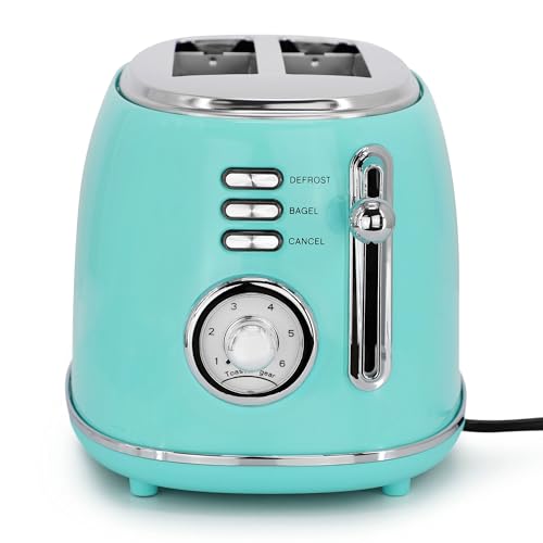 MegaChef 1.7 Quart Electric Tea Kettle and 2 Slice Toaster Combo (Turquoise)