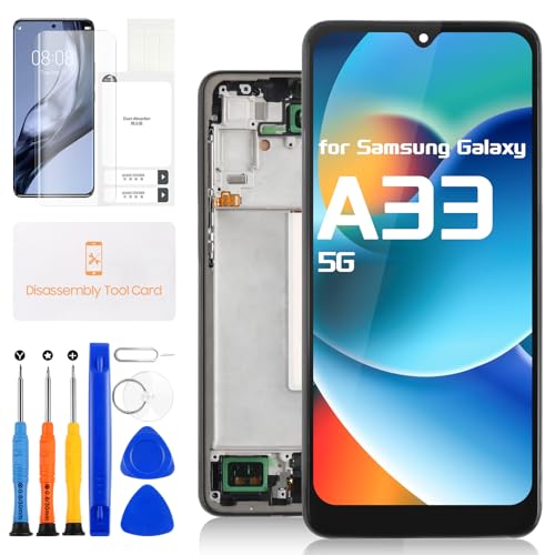 Écran tactile de rechange pour Samsung Galaxy A33 5G bloc LCD complet avec cadre