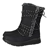 ZAPATOP 23M591 Botines de Media caña Negros Marca MySoft abrigados y Ligeros para Nieve o frío Mujer Botines Negro 39