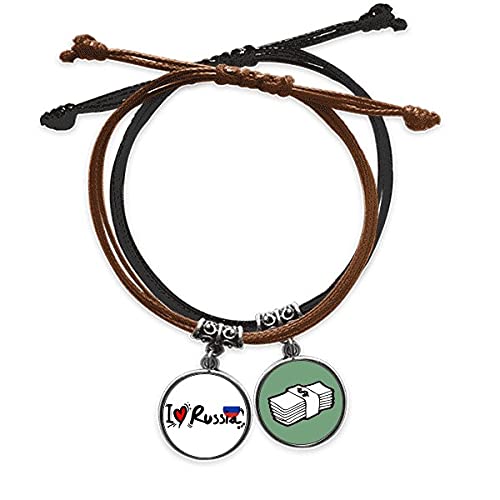 Pulsera Rusia de cuerda y cuero para lucir en festivales