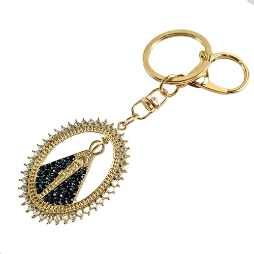 Chaveiro de Nossa Senhora Aparecida com strass hc32