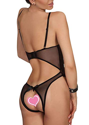 Lingerie for Women Sexy Teddy Lingerie Bodysuit S-3XL (Samll, Black)