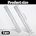 2 Pcs Deckle Edge Ruler 8.4 Inch Irregular Edge Ruler Metal Craft Die Cuts Measurements Embossing Cutting Paper Rulers Decorative Wavy Measuring Tool Paper Tearing Rulers for Card Making