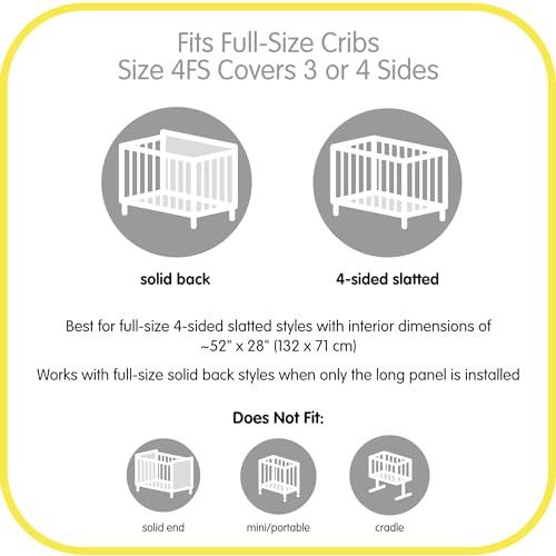 Image of BreathableBaby Breathable Mesh Liner for Full-Size Cribs, Deluxe 4mm Mesh, Blue Haze (Size 4FS Covers 3 or 4 Sides)