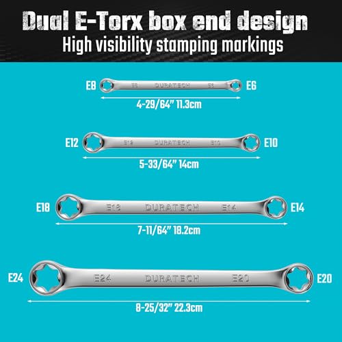 DURATECH 4-Piece E-Torx Wrench Set