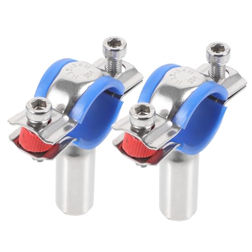 VILLCASE Adjustable Clamp Set 2 Pcs Stainless Steel Pipe Clamp for Sewer Pipe Bracket Wall Mount Support