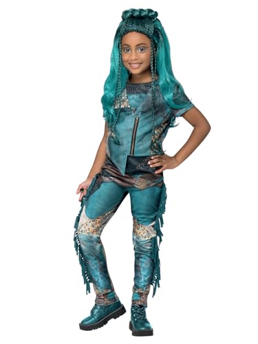 Smiffys Disfraz de Uma de Disney Descendants, Disfraz de una pieza y chaqueta