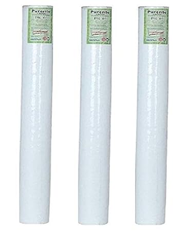 RRPURE 20 inch Polypropylene Spun Filter Cartridge 2.5 inch Dia (White) for Commercial Use (Pack of 3)