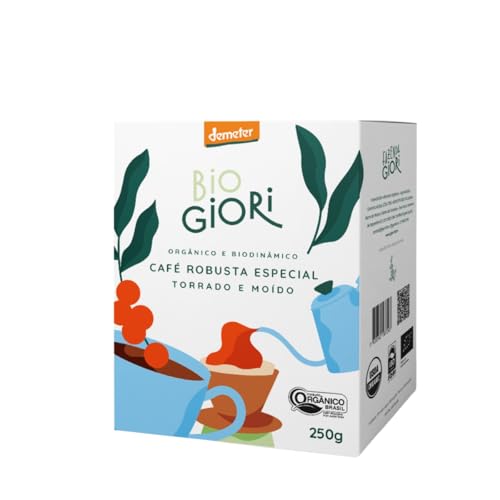 BioGiori Café Robusta Especial Orgânico e Biodinâmico Torrado e Moído 250g