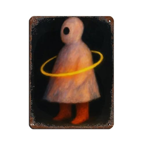 NFFBGFD Sombra orbital – Cartel de estaño con pintura de figuras surrealistas, vintage, metal, pub, club, cafetería, bar, hogar, decoración de pared, póster retro de 30 x 40 cm