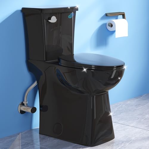 Simple Project Black 21 Inch Tall Toilet-High Toilet for Seniors, ADA Elongated Comfort Bowl, Single...