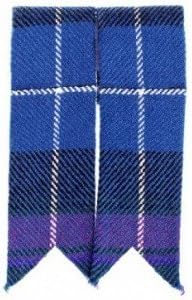 Mens Kilt Hose Sock Flashes With Garter Various Tartans Pointed Highland Wear (Pride of Scotland)