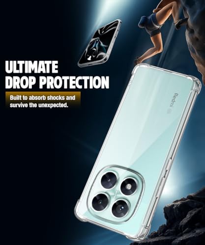 Image of WOW IMAGINE Clear Back Cover Case for Redmi Note 14 Pro 5G | Poco X7 5G | Shockproof Soft TPU Case | Cushioned Edges for Ultimate Protection Back Cover Case - Transparent