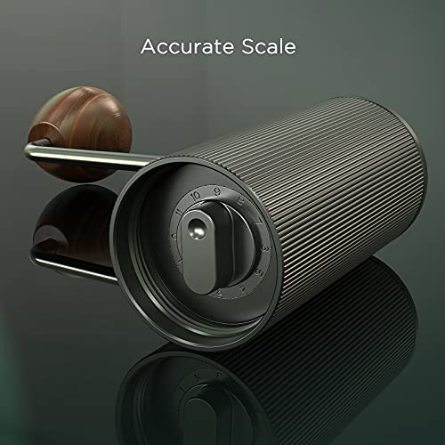 STARESSO D6 Manuelle Kaffeemühle Edelstahl,mit Kaffeefilter,Kapazität 20g,Einstellbar Espressomühle ,Handkaffeemühle – Bild 5