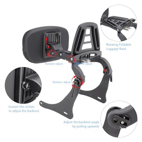 Kiawnia Adjustable Sissy Bar for Vulcan S