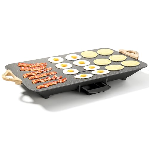 BBQ Masters 12'x20' Electric Griddle, 1700W Fast &...