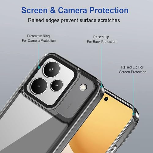 Image of Zapcase Back Case Cover for Realme P4 5G | Compatible for Realme P4 5G Back Cover | Case Cover with Camera Protection | (TPU + PC | Translucent Black)