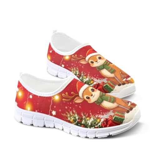 Image of Floral Sneakers for Women Colorful Art Shoes for Women Slip On Casual Work Shoes