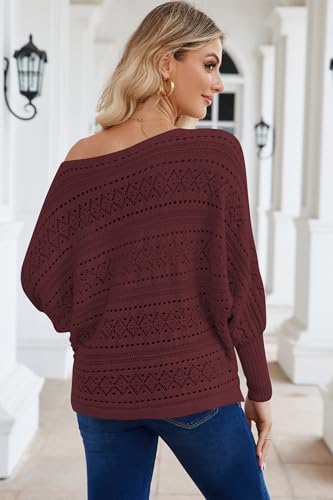 Image of Cakulo Womens Off Shoulder Oversized Pullover Knit Sweater