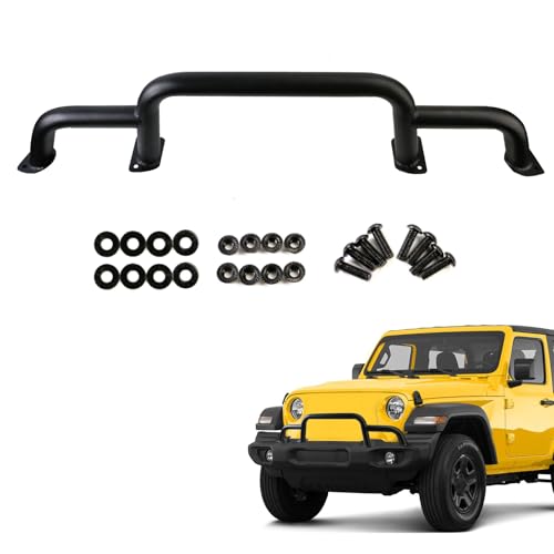 Ryansunoro Grille Winch Brush Guard for Jeep Wrangler JL, Gladiator, JT (2018-2024) - Triple Hoop Bumper Bar Winch/Front Bumper Brush Guard Bull Bar, Replaces Part 82216474AA