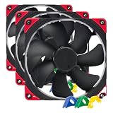 Noctua NF-A14 PWM chromax.black.swap, Ventilador Silencioso, 4 Pines (140mm, Negro) (Paquete de 3)