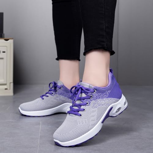Image of Padgene Womens Sneakers Air Cushion Running Shoes Lightweight Tennis Walking Shoes Mesh Breathable Gym Work Fashion Sneakers Athletic Comfortable Casual