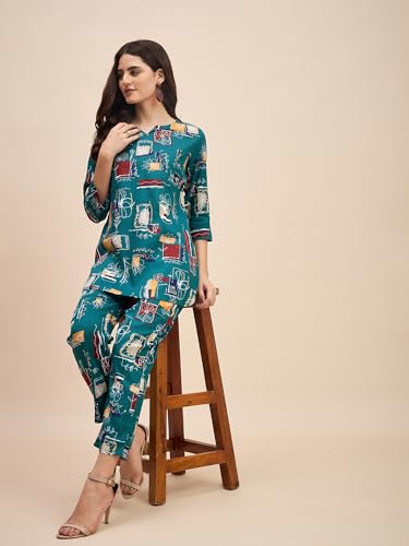 Image of RICHIK Women's Co-ord Set|Kurta Set for Women|Printed Kurta with Pant|Co-ord Set