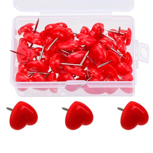 50/100/150 chinchetas de corcho con forma de corazón para tablón de anuncios para tablón de anuncios de oficina