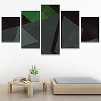 SIGNWIN 5 Panel Canvas Wall Art Modern Art Contemporary Dramatic Geometric Mixed Media Multicolor Patterns for Home Decorations Ready to Hang - 60