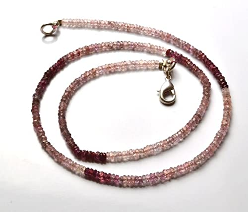 Saphir rose perles rondelles véritables 2.5mm sans traitements chimiques pour enfilage fluide