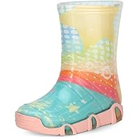 Ladeheid Children's Wellington Boots SwkBW2020 (Turquoise Pattern-31, 6/7 UK Child)