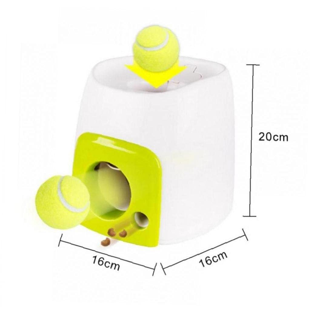 2 En 1 Interactivos Pelota De Tenis Juguetes, Fetch Launcher Perro Juguetes para Mascotas Pet Automática Lanzar Bola del Alimento De Dispositivos Throw
