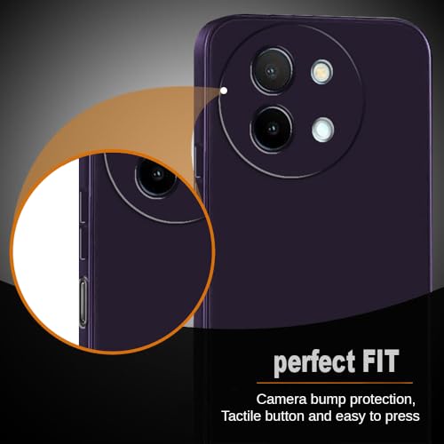 Image of Back Cover for Vivo Y38 5G / Y58 5G | Full Camera Protection | Premium Liquid Silicon Case | Flexible Bumper Case for Vivo Y38 5G / Y58 5G (Maroon Red)