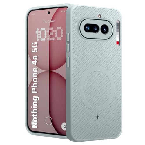 Image of Matte Silicone Back Cover for Nothing Phone 4A 5G | Mag-Safe Design (Not Compatible with Mag-Safe) | Shockproof Slim Case with Camera Protection Anti-Slip Texture | Premium Finish (Gray)