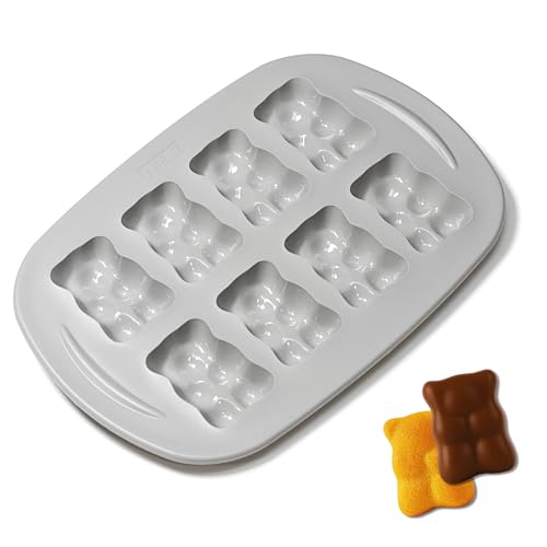 Akenz - Moule silicone en forme ourson nounours pour paques patisserie, guimauve, chocolat, gateau compatible Cake Factory + EBOOK OFFERT