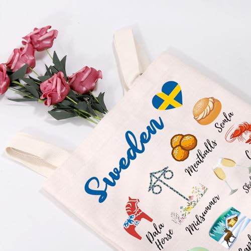MEIKIUP Sweden Culture Travel Tote
