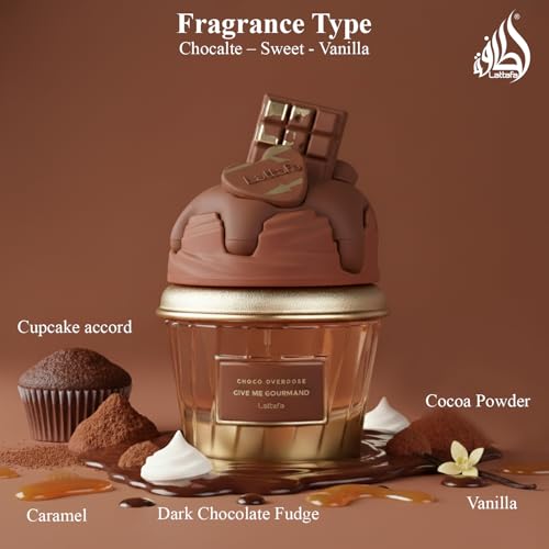 Image of Lattafa Choco Overdose Eau de Parfum, Gourmand Collection - 75ml