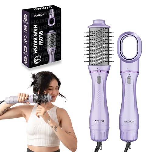 Image of Ownair Hot Air Brush for Hair with Dryer, 4 Heat & Speed Modes, Warm Air Styling, 1200 Watts, Hair Dryer for Women, Styling Brush with 360 Swivel Cord for Easy Styling