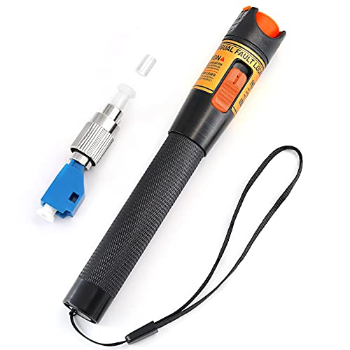 5KM-30KM Fiber Optic Cable Tester Visual Fault Locator 2.5mm VFL Interface Suitable for SC/FC/ST Interface with FC Male LC Female can use LC Interfaceï¼ˆVisual Fault locator10KMï¼‰